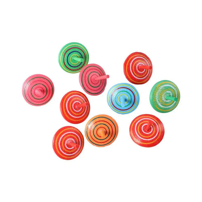 Top DIY Gyroscope Toys Educational Game Wooden Gyro Toys Wooden Rotate Gyro Woode Spinning Top Toy Desktop Spinning Top