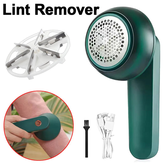 Electric Lint Remover Shaving for Clothes Fuzz Pellet Sweater Fabric Hair Ball Trimmer Portable USB Rechargeable Detachable