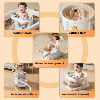 Baby bath seat baby bath seat bath stool sitting handy gadget bathtub sit bath learning seat kidsnon-slip