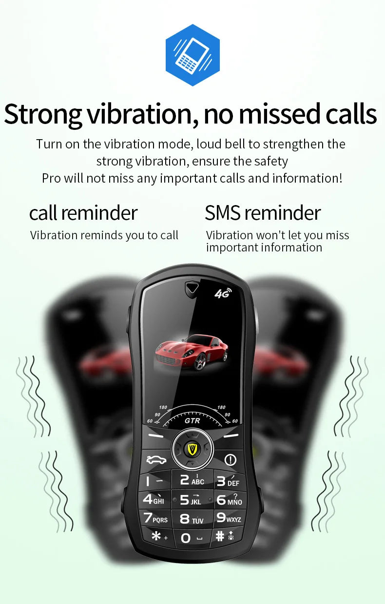 Car Model Mobile Phone 1.8 inch Push Button Mini Car Shape Key Student Dual Sim Telephone MP3 Real Vibration No Camera Cellphone