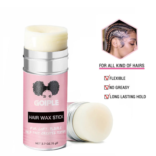 GOIPLE 2.7oz Flyaway Control Styling Wax Smooth Fly Away Broken Back Hair Finishing Slick Non Greasy Wax Stick For Women and Wig