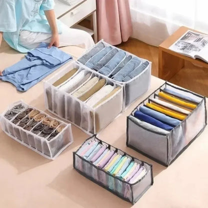 1/3pcs Wardrobe Clothes Organizer Foldable Mesh Organiser Socks Underwear Organiser Portable Drawer Divider Organiser