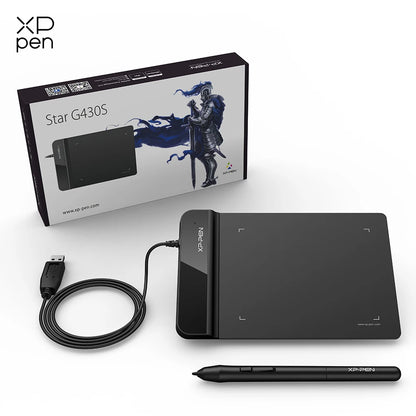 XPPen Star G430S Drawing Tablet Graphics Tablet for OSU Art Design Business Signature with Battery-free Stylus 8192 Levels