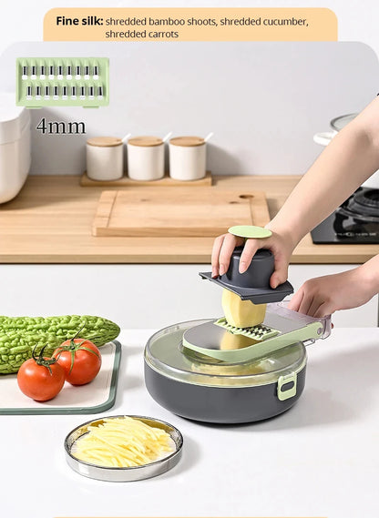 11 in 1 Multifunctional Vegetable Slicer Cutter Shredders Slicer With Basket Fruit Potato Chopper Carrot Sliced and Diced