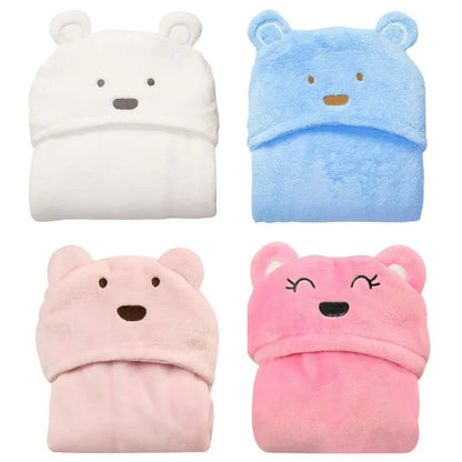 Baby Hooded Towels Newborn Kids Bathrobe Super Soft Bath Towel Blanket Warm Sleeping Swaddle Wrap for Infant Boys Girls