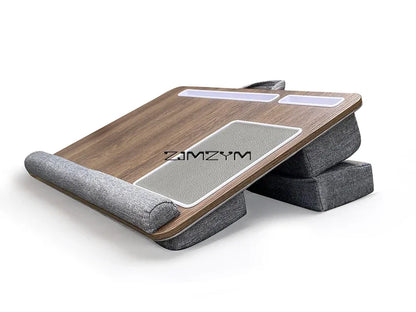 Lap Desk With Pillow Cushion Portable Laptop Desk With Wrist Rest, Mouse Pad, Phone Holder Computer Laptop Stand