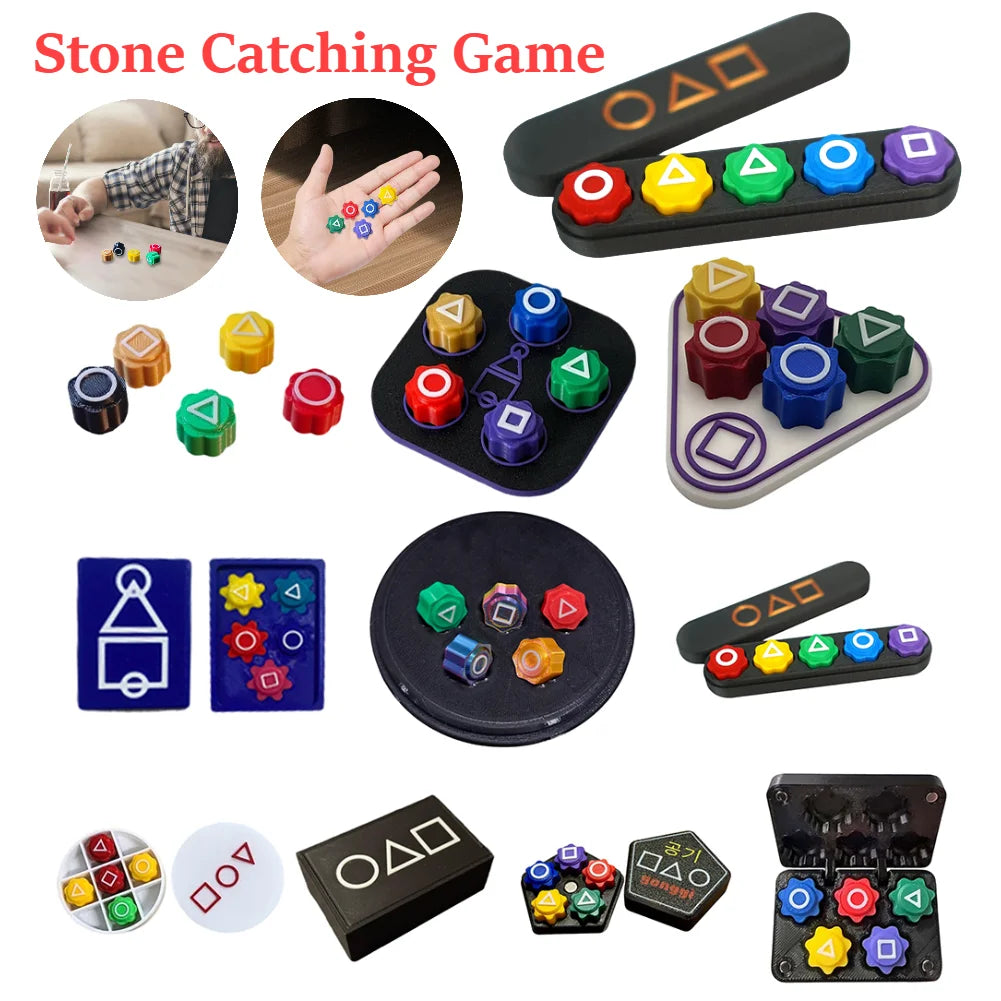 Gonggi Game Korean Folk Game Traditional Play Game Family Stone Catching Party Board Games Hand Eye Coordination Training Toy
