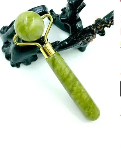Jade Roller and Gua Sha set Spa Grade Face Massager 100% Authentic Stone Reduces Puffiness Wrinkles  Reveals