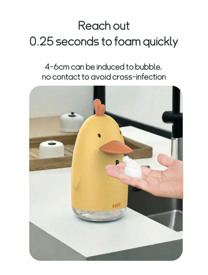Automatic Soap Dispenser USB Charging Cute Cartoon Style Touchless Sensor Children Washing Hand Machine Soap Foam Dispenser
