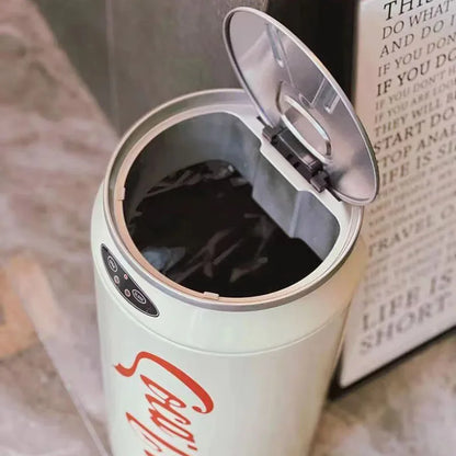 Smart Trash Can Automatic Sensor Waste Bins with Lid Creative Bathroom Wastebasket Living Room Kitchen and Home Large Capacity