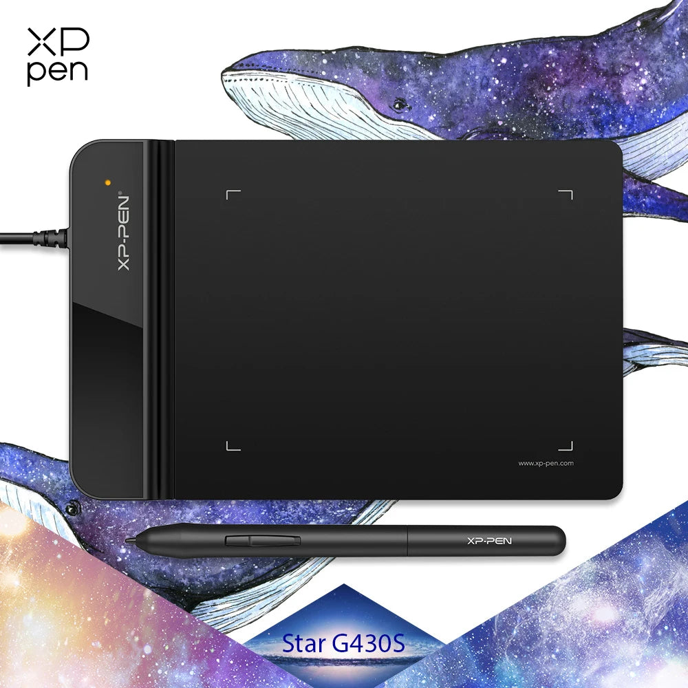 XPPen Star G430S Drawing Tablet Graphics Tablet for OSU Art Design Business Signature with Battery-free Stylus 8192 Levels