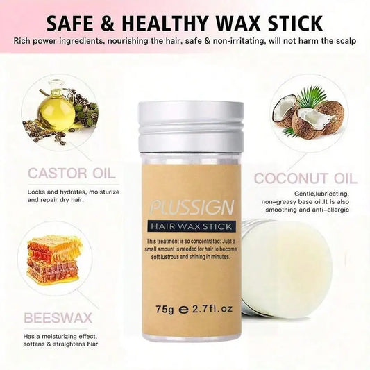 Hair Wax Stick, Smoothing Wax Stick, Hair Gel Stick, Non-Greasy Styling Balm for Controlling Flyaways and Edge Curls