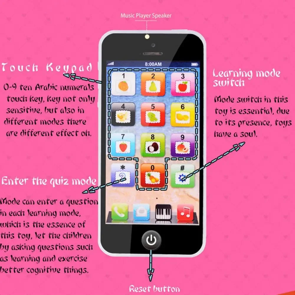 Montessori Baby Cell Phone Toys Infant Mobile Phone Model Educational Toy For Boys Girls Toddler Birthday Christmas Gift