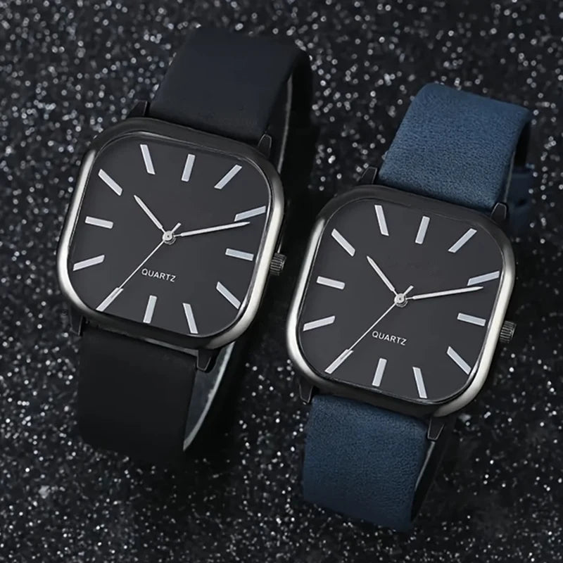 Minimalist Women's Watch Square Dial Pu Leather Strap Quartz Writwatch Female Girls Relogio Leisure Clock Elegant Reloj Saati