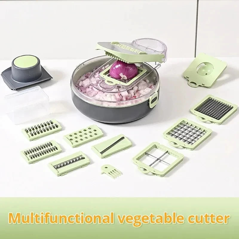 11 in 1 Multifunctional Vegetable Slicer Cutter Shredders Slicer With Basket Fruit Potato Chopper Carrot Sliced and Diced