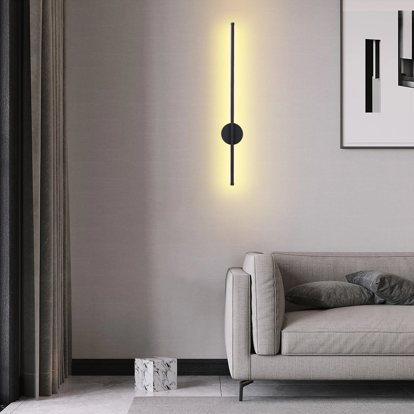 Rechargeable 50cm/80cm Wall Light Wireless LED Internal Wall Sconce Modern Beside Night Lamp for Bedroom Remote Control 1PCS