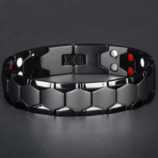 Healthy Magnetic Energy Bracelet Fashion Geometric Men Jewelry Personality Accessories Removable Promote Metabolism Health Chain