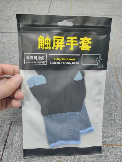 1 Pair NEW E-Sports Mobile PUBG Game Finger Gloves Silver Fiber Anti Slip Ultrathin Sweat Resistance Breathable Gaming Fingertip