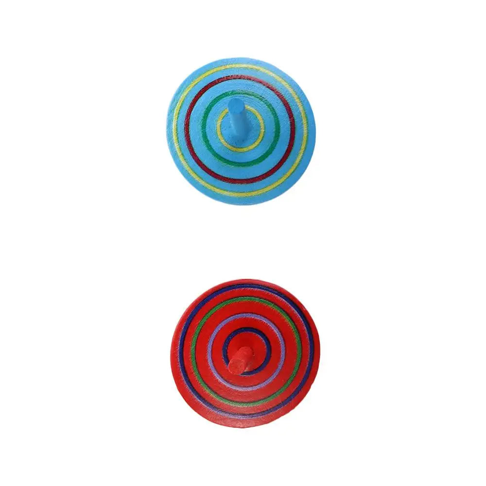 Top DIY Gyroscope Toys Educational Game Wooden Gyro Toys Wooden Rotate Gyro Woode Spinning Top Toy Desktop Spinning Top