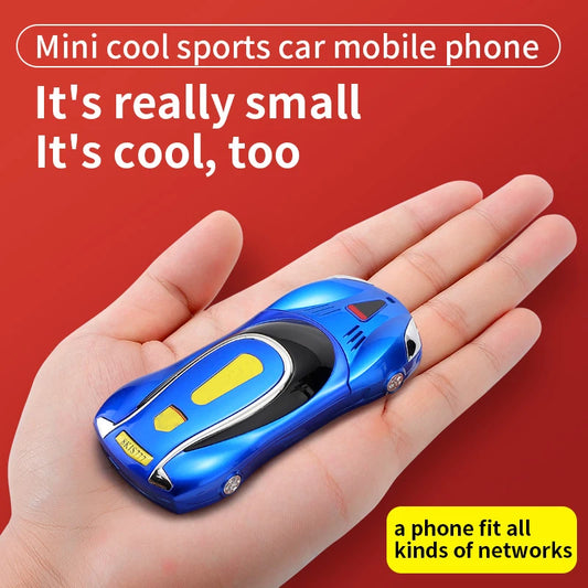 Car Model Mobile Phone 1.8 inch Push Button Mini Car Shape Key Student Dual Sim Telephone MP3 Real Vibration No Camera Cellphone