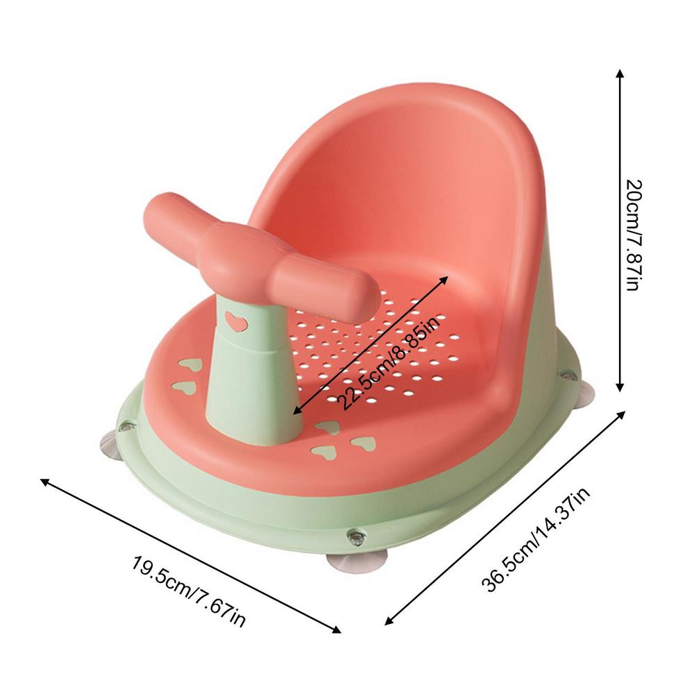 Baby bathtub seat is safe, non slip, and suitable for newborn baby care. Adorable shower seat for children aged 6-18 months