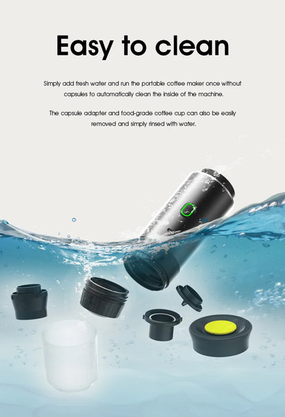 USB Portable Electric Espresso Machine 3-In-1 Capsule Coffee Maker Small Wireless Heating For Home Camping Travel Coffee Machine