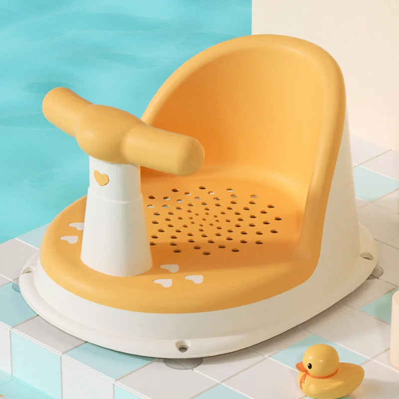 Baby Bathtub Seat Is Safe Non Slip and Suitable for Newborn Adorable Shower Seats for Children Aged 6-18 Months Bath Accessories