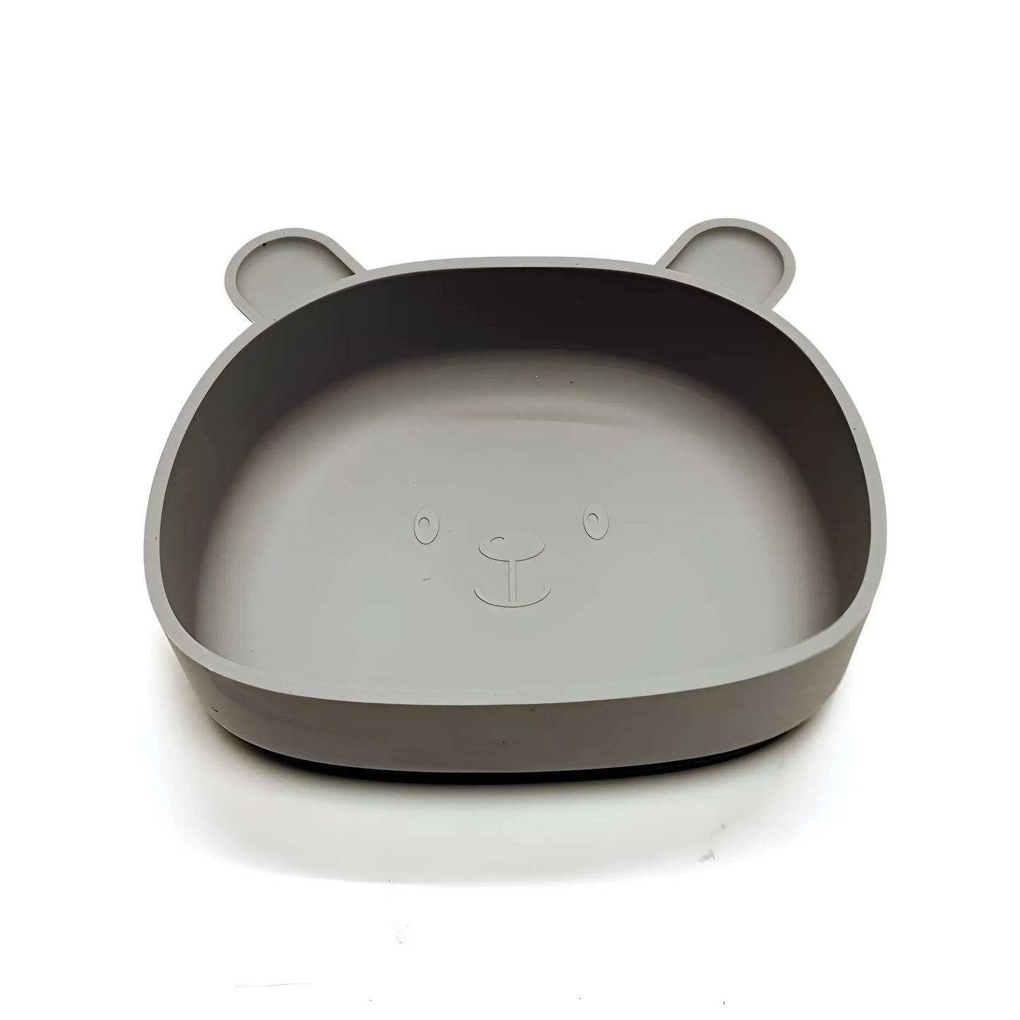Children's silicone dinner plate baby auxiliary bowl suction cup bear cartoon dinner plate fall-proof anti-scald tableware