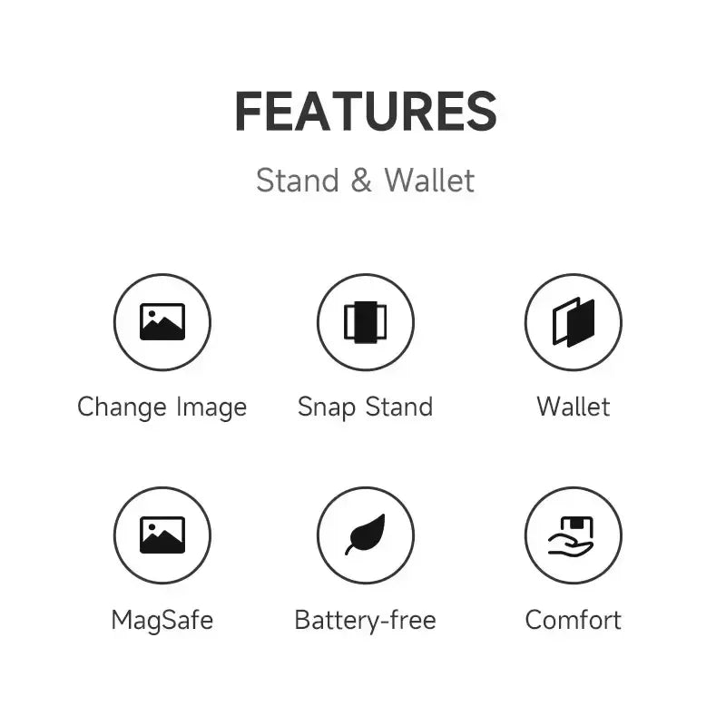 DIY Mobile Phone Holder No Need For Charging Use NFC Link Technology Smart Ink Screen Projection For Magnetic Mobile Phones