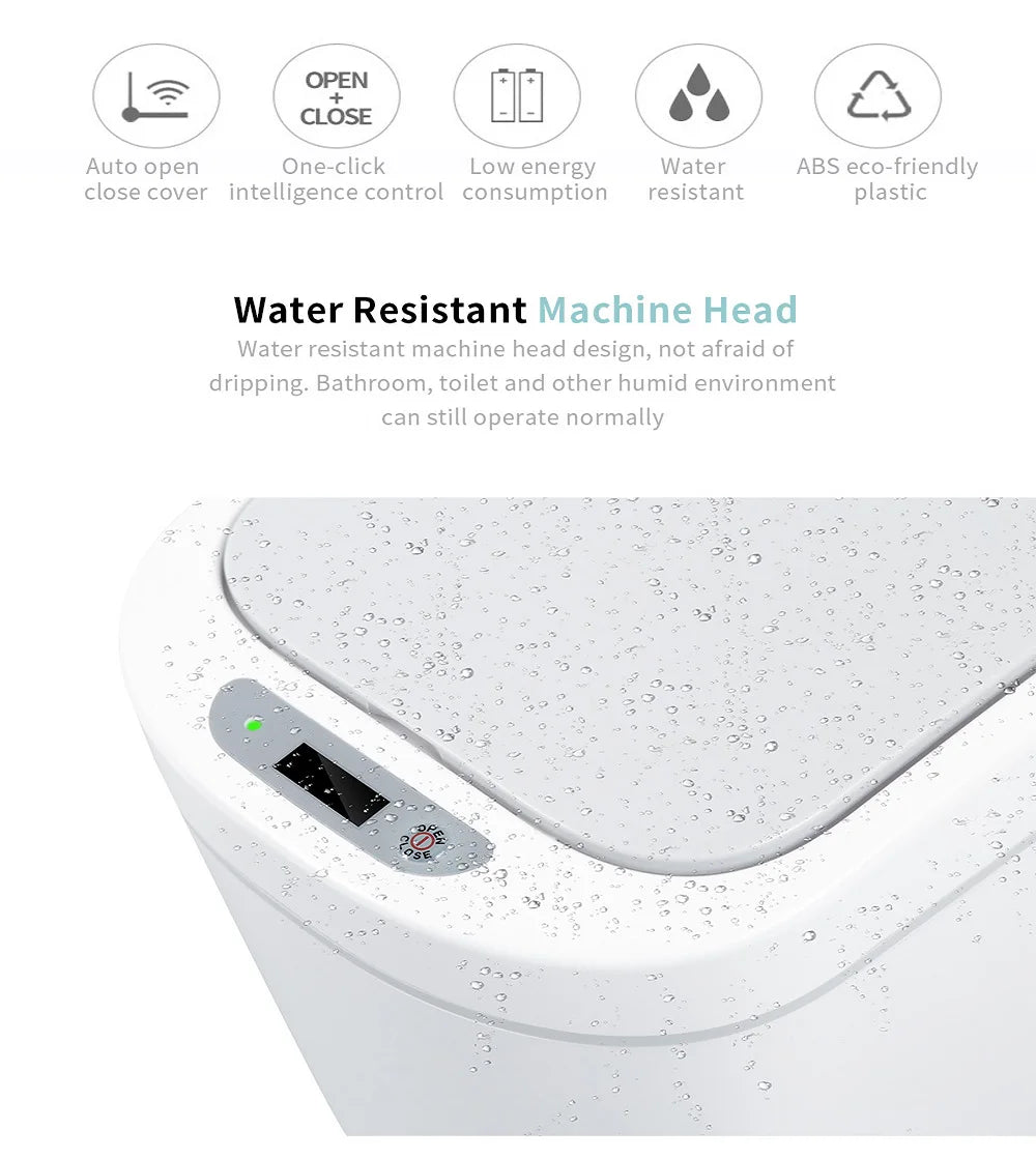 Youpin NINESTARS Smart Trash Can Motion Sensor Auto Sealing LED Induction Cover Trash 7L Home Ashcan Bins Fashion