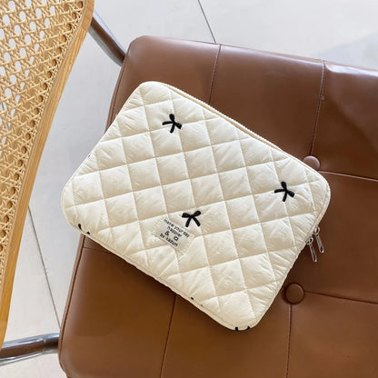 Cute Bow Graphic Laptop Bag Tablet Sleeve Case 11 13.3 14 15.6 Inch For Macbook Air 13 Pro Xiaomi Lenovo Dell Notebook Soft Case