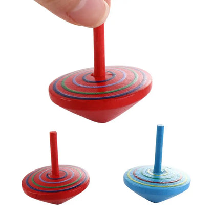 Top DIY Gyroscope Toys Educational Game Wooden Gyro Toys Wooden Rotate Gyro Woode Spinning Top Toy Desktop Spinning Top