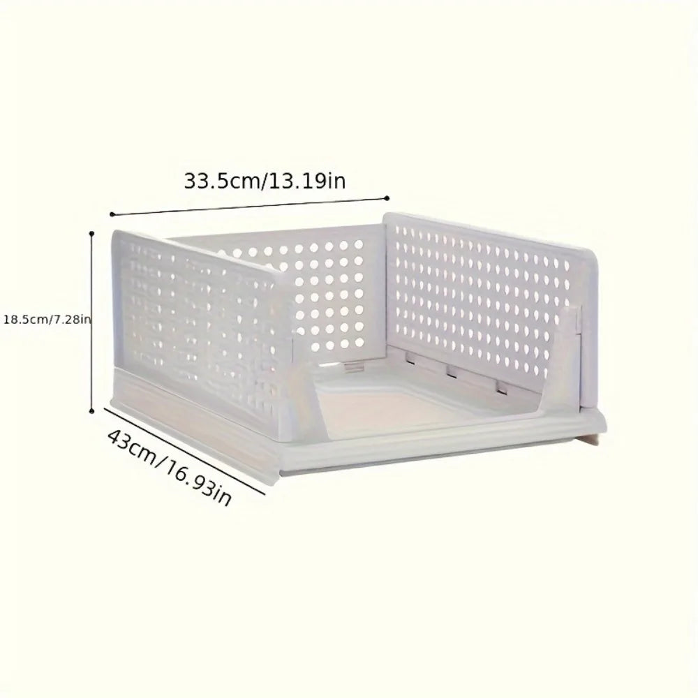1pc Foldable Drawer-Style Wardrobe Organizer Set, Durable Stackable Storage for Clothes for Closet, Bedroom, Home