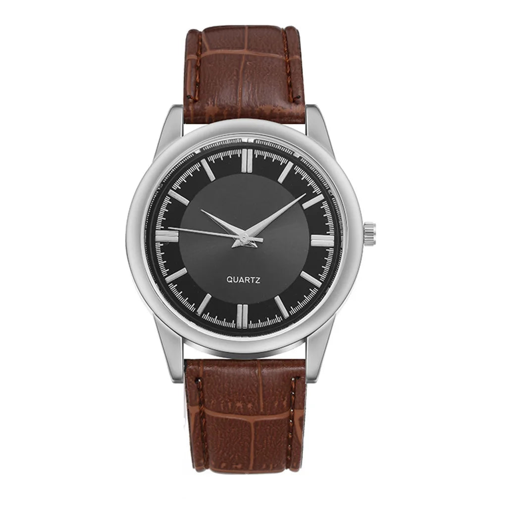 Classic Minimalist Men's Business Quartz Watch - Stainless Steel Round Dial Precision Timepiece with Date Display, Sophisticated