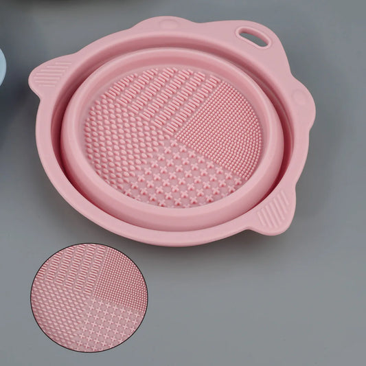 Makeup Brush Cleaner Cleaning Bowl Brush Tool Set Thorough Cleaning Without Hurting Bristles Wet & Dry Powder Puff Dry Cleaner