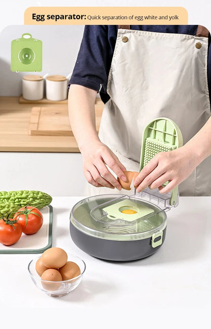 11 in 1 Multifunctional Vegetable Slicer Cutter Shredders Slicer With Basket Fruit Potato Chopper Carrot Sliced and Diced