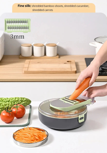 11 in 1 Multifunctional Vegetable Slicer Cutter Shredders Slicer With Basket Fruit Potato Chopper Carrot Sliced and Diced