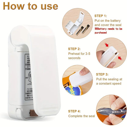 Mini Sealing Machine Small Household Plastic Sealing Machine Snacks Moisture-proof Sealing Artifact Portable Pressure Plastic