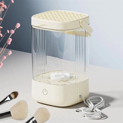 3 In 1 Electric Makeup Brush Cleaner USB Plug Automatic Spinner Makeup Brush Holder Automatic Makeup Brushes Deep Clean Dry Tool