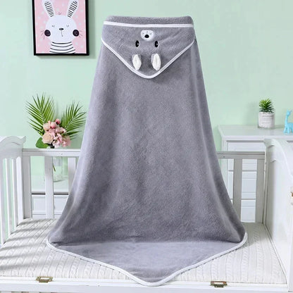 Cartoon Animal Baby Hooded Bath Towels Toddler Bathrobe Warm Sleeping Swaddle Wrap for Boys Girls Newborn Soft Towel Blanket
