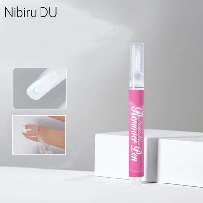3ml Nail Polish Remover Pen Portable Highly Efficient Fast-Dissolve Glue Pen Reusable Manicure Tool for Fake Nails No Damage