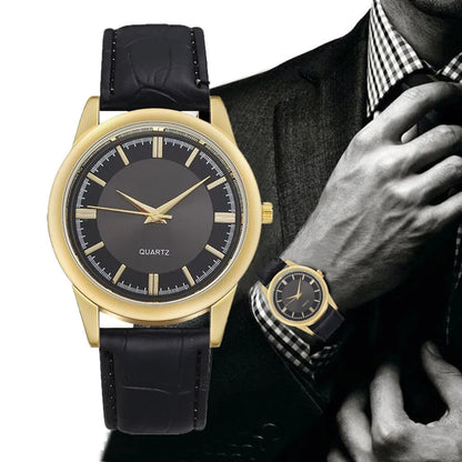 Classic Minimalist Men's Business Quartz Watch - Stainless Steel Round Dial Precision Timepiece with Date Display, Sophisticated