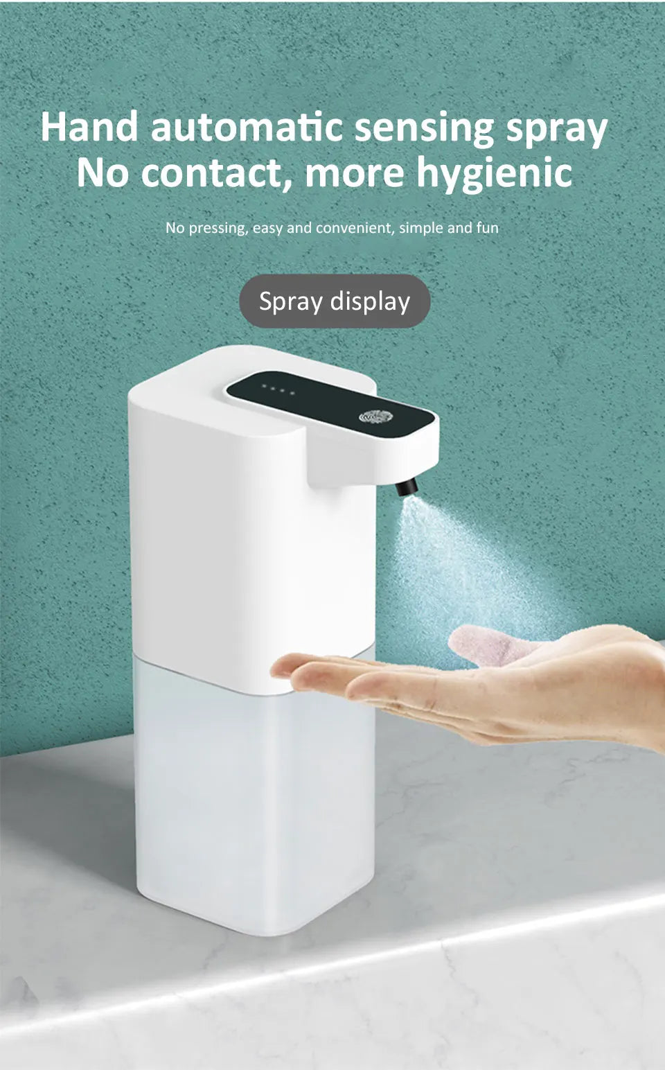 Automatic Inductive Soap Dispenser Smart Hand Washing Soap Machine with USB Charging Touchless Hand Sanitizer Dispenser for Home