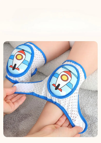 Children's Knee Pads Crawling Elbows Baby Knee Pads Breathable Safety Nets Knee Pads Anti Fall Leg Pads and Warm Pads