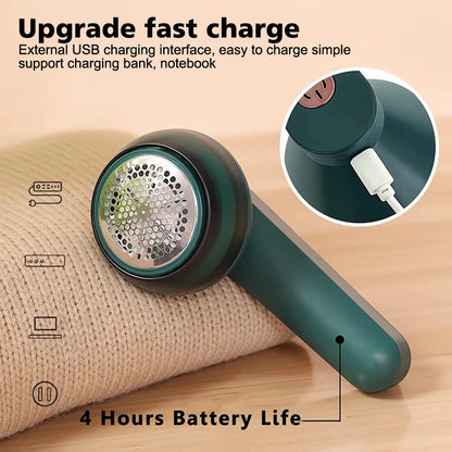 Electric Lint Remover Shaving for Clothes Fuzz Pellet Sweater Fabric Hair Ball Trimmer Portable USB Rechargeable Detachable