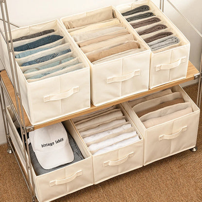 Foldable Drawer Organizer for Jeans Pants Sock Shirts Clothes Storage Box Home Wardrobe Cabinet Drawer Clothes Organizer Storage
