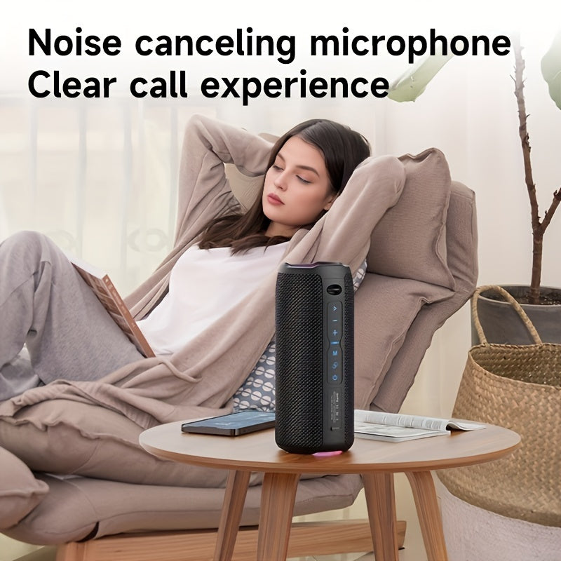 ZEALOT S49 Pro 20W Wireless Speakers, Portable Subwoofer Speaker Wireless Speaker, Dual Pairing, 3000mAh Battery, 10 Hours Playtime Loud Stereo, Booming Bass. Charging Cable And Aux Cable, TF USB Plug-in Card Compatible, Conn