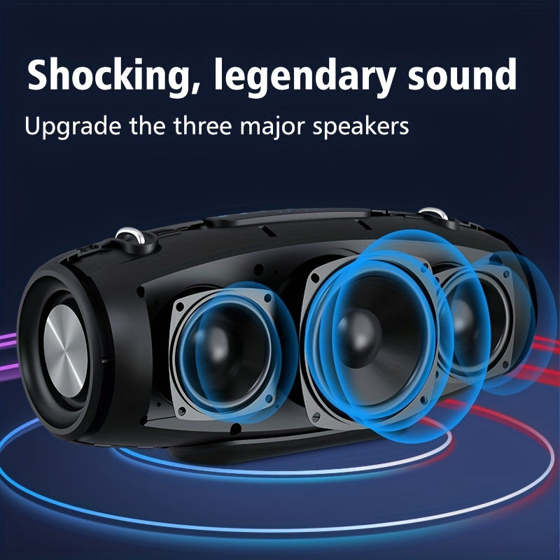 ZEALOT S67 14400mAh 60W Wireless Speakers - Loud Stereo, Booming Bass, Dual Pairing, 40 Hours Playtime, Waterproof, Portable Subwoofer - Includes Shoulder Strap, Charging Cable, Aux Cable, TF USB Plug-in Card, Compatible with