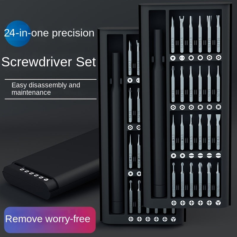 24-in-one multi-functional precision screwdriver set for mobile phone tablet disassembly repair tool bit removal complete set