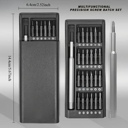 25-in-1 Multi-Function Precision Screwdriver Set, Durable, Uncharged - for Mobile Phone & Tablet Repair